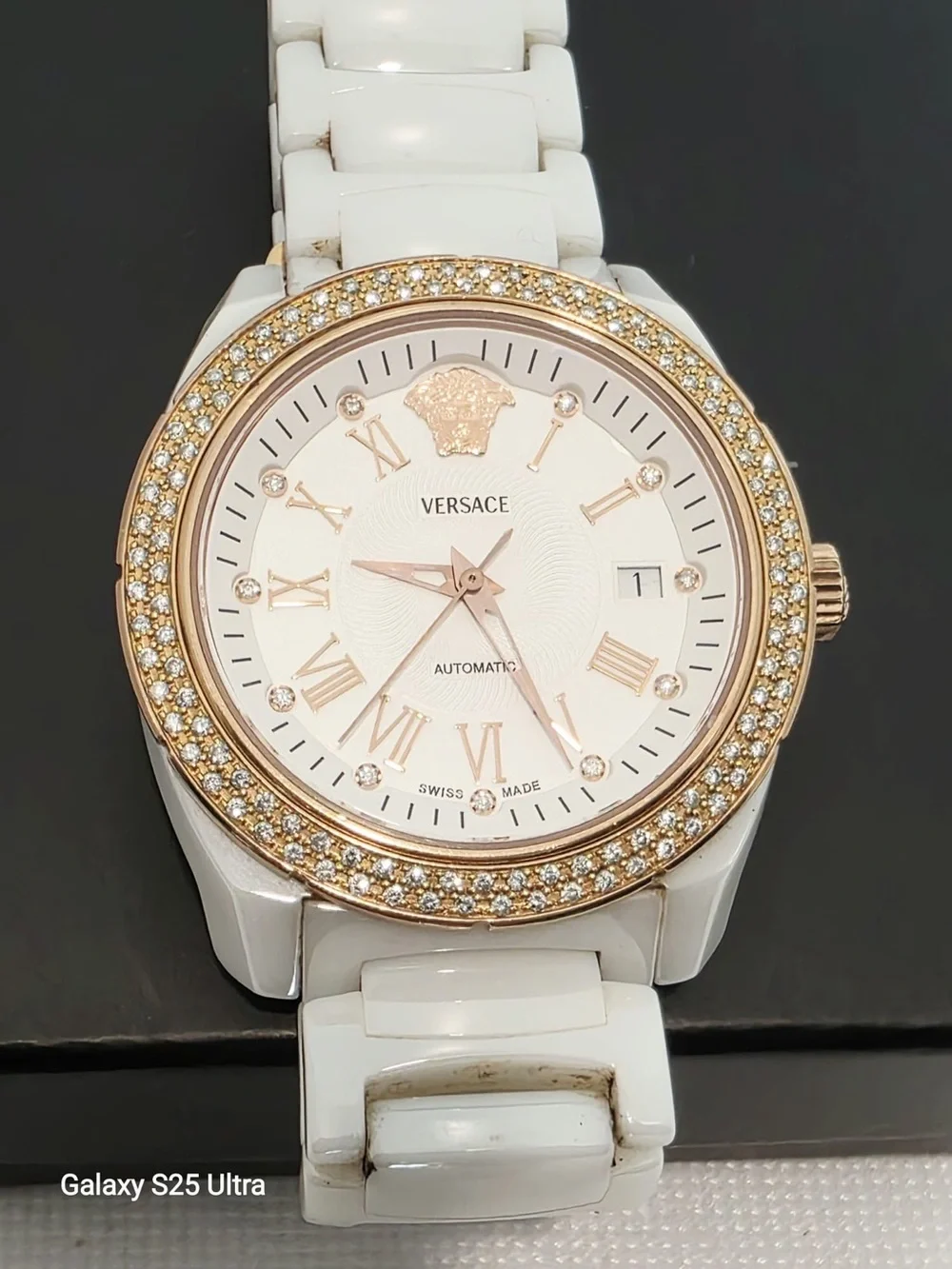 Versace gold Medusa Engraved Caseback Watch